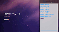 Desktop Screenshot of fairandlovely.com