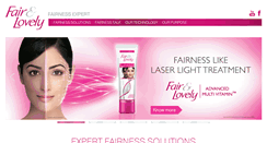 Desktop Screenshot of fairandlovely.in