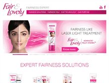 Tablet Screenshot of fairandlovely.in